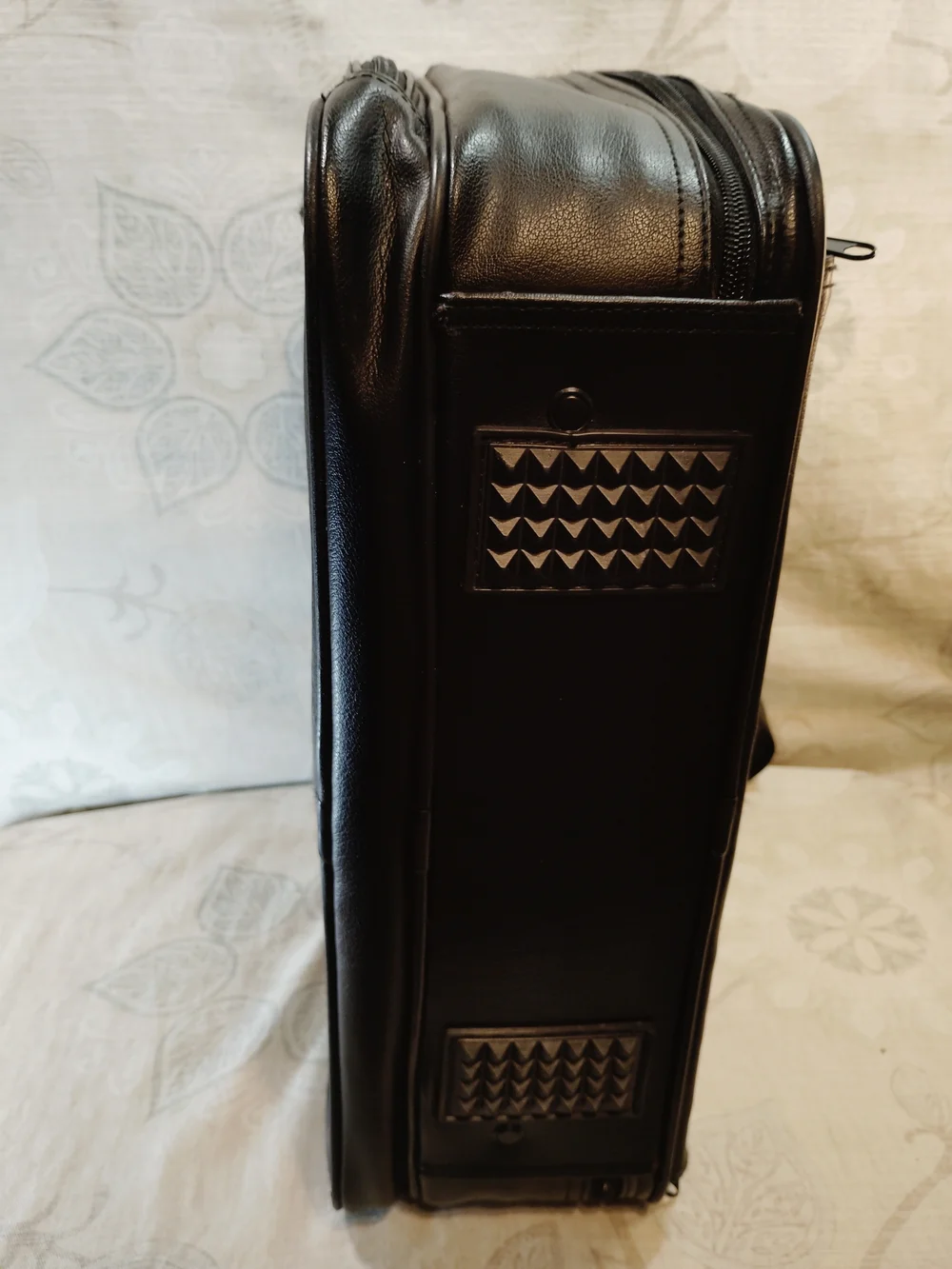 Rafael Black Leather Briefcase, Laptop Messenger/Travel Bag